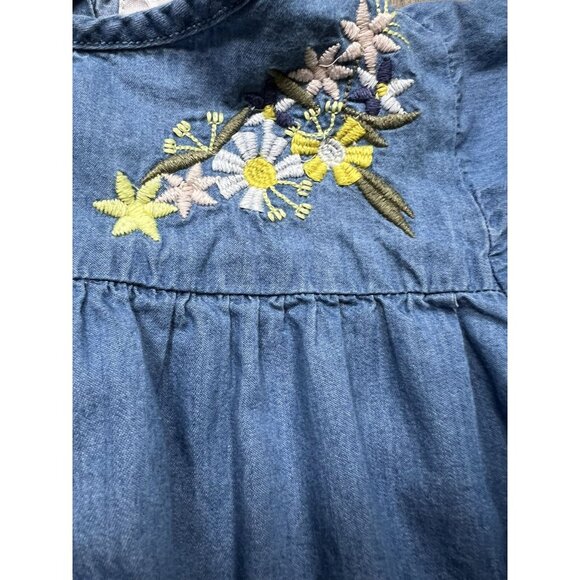 Gorgeous Embroidered Denim Swing Dress - Picture 5 of 8